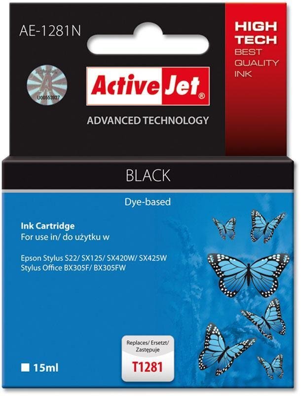 ActiveJet AE-1281, juoda цена и информация | Kasetės rašaliniams spausdintuvams | pigu.lt