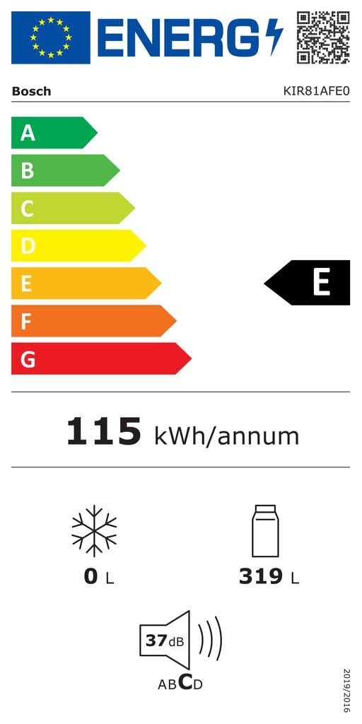 Bosch KIR81AFE0 kaina ir informacija | Šaldytuvai | pigu.lt