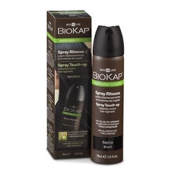 Purškiami plaukų šaknų dažai Biokap Nutricolor Delicato Spray Touch Up Black, 75 ml цена и информация | Краска для волос | pigu.lt