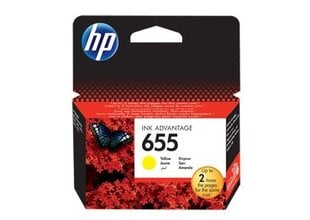 HP 655, оригинальный, желтый 1 шт. цена и информация | Картриджи для струйных принтеров | pigu.lt