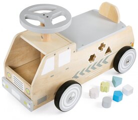 Деревянная каталка, автомобиль, игрушечная машинка с кубиками цена и информация | Игрушки для малышей | pigu.lt