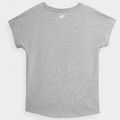 Marškinėliai mergaitėms 4F HJZ21-JTSD006 kaina ir informacija | Marškinėliai mergaitėms | pigu.lt