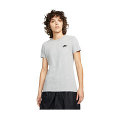 Marškinėliai moterims Nike NSW Club W DN2393-063, pilki kaina ir informacija | Sportinė apranga moterims | pigu.lt