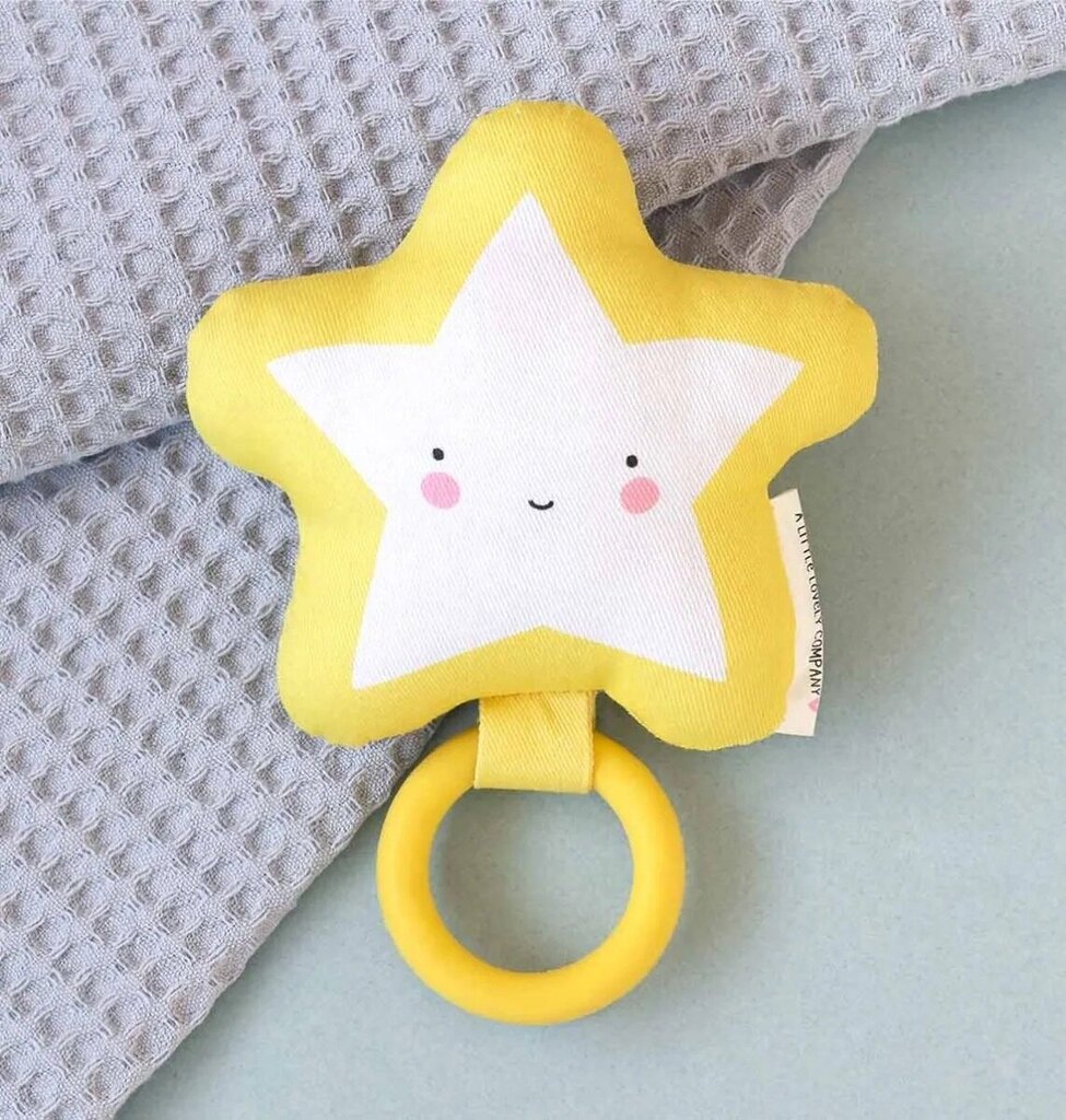 Barškučio žvaigždė - A Little Lovely Company - Rattle: Star kaina ir informacija | Žaislai kūdikiams | pigu.lt