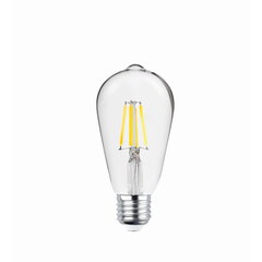 LED Bulb Filament E27 ST64 4W 230V 2700K 470lm COG clear Forever Light цена и информация | Электрические лампы | pigu.lt