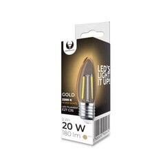 LED Bulb Filament E27 C35 2W 230V 2200K 180lm COG gold Forever Light цена и информация | Электрические лампы | pigu.lt