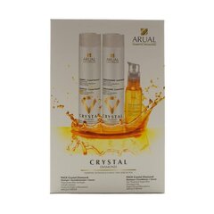 Plaukų priežiūros rinkinys sausiems, pažeistiems plaukams Arual Crystal Diamond: šampūnas 250 ml + kondicionierius 250 ml + serumas 100 ml kaina ir informacija | Šampūnai | pigu.lt