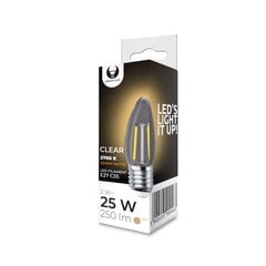 Forever COG Прозрачная Fillament E27 C35 2W LED лампочка 250 люменов 2700K Тепло белый для дэкора и садовой гирлянды цена и информация | Электрические лампы | pigu.lt