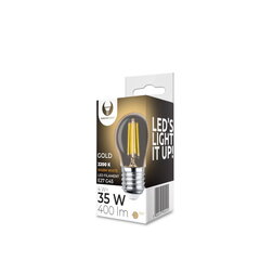 LED Bulb Filament E27 G45 4W 230V 2200K 400lm COG gold Forever Light цена и информация | Электрические лампы | pigu.lt