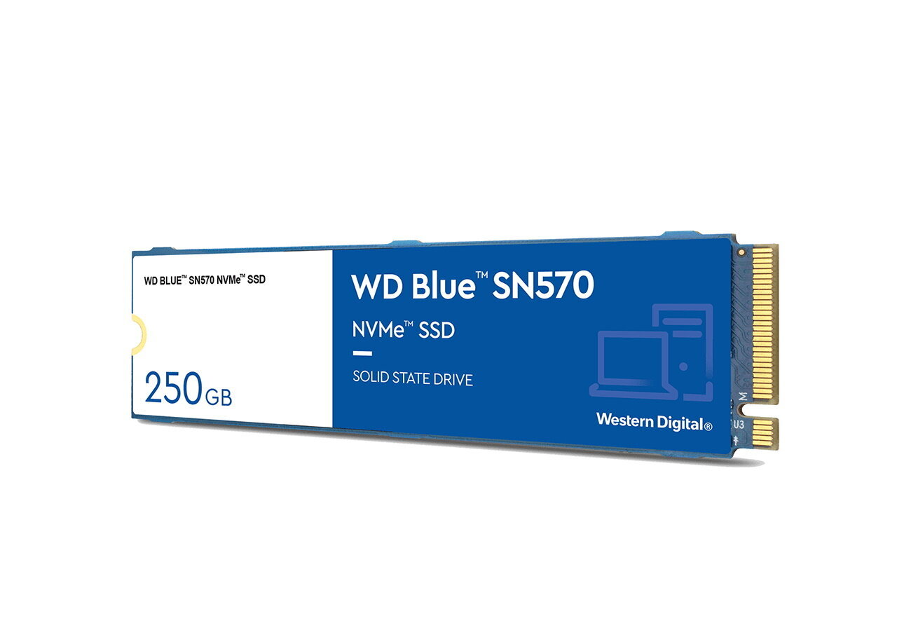 SSD|WESTERN DIGITAL|Blue SN570|250GB|M.2|PCIE|NVMe|TLC|Write speed 1200 MBytes/sec|Read speed 3200 MBytes/sec|WDS250G3B0C цена и информация | Vidiniai kietieji diskai (HDD, SSD, Hybrid) | pigu.lt