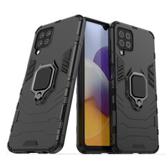 Ring Armor Case Kickstand Tough Rugged Cover, skirtas Samsung Galaxy A22 4G, juodas kaina ir informacija | Telefono dėklai | pigu.lt