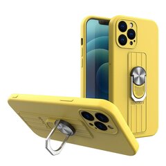 Чехол с держателем для пальца и подставкой Hurtel для iPhone 11 Pro Max, жёлтый цена и информация | Чехлы для телефонов | pigu.lt