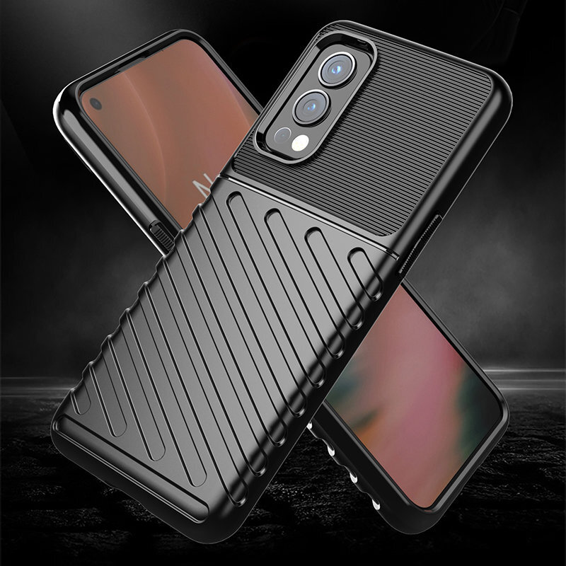 Thunder Case flexible armored cover, skirtas OnePlus Nord 2 5G, juodas kaina ir informacija | Telefono dėklai | pigu.lt