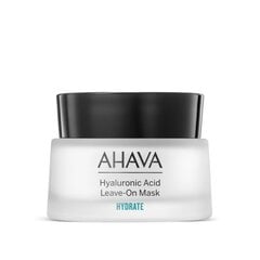 Nenuplaunama kaukė su hialurono rūgštimi Ahava Hydrate Hyaluronic Acid Leave On Mask, 50 ml kaina ir informacija | Veido kaukės, paakių kaukės | pigu.lt