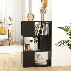 Spintelė knygoms/kambario pertvara, 60x24x94 cm, juoda kaina ir informacija | Lentynos | pigu.lt