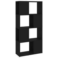 Книжный шкаф/перегородка, 60x24x124,5 см, черная цена и информация | Полки | pigu.lt