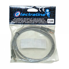 Компьютерный провод Electraline 500304 CAT5E/UTP с двумя конекторами RJ45, 1 м цена и информация | Кабели и провода | pigu.lt