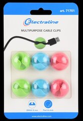 Electraline 8mm, 6 vnt. kaina ir informacija | Kabeliai ir laidai | pigu.lt