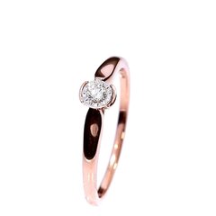 Золотое кольцо с драгоценными камнями JR06519-0.10_BR585ZD_026_PINK-2,02G 0,08CT-17,00 MM цена и информация | Кольца | pigu.lt