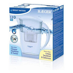 Puodelis-filtras Haeger Bright Waters Balta 2,4 L kaina ir informacija | Taurės, puodeliai, ąsočiai | pigu.lt