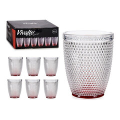Vandens stiklinės DOTS raudonos spalvos padu 300ml, 1 vnt kaina ir informacija | Taurės, puodeliai, ąsočiai | pigu.lt