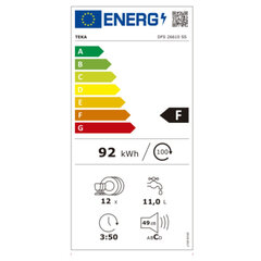 Teka DFS26610 kaina ir informacija | Indaplovės | pigu.lt