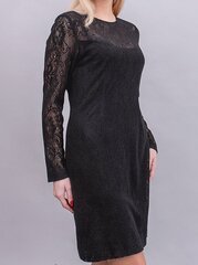 Черное трикотажное платье цена и информация | Платья | pigu.lt