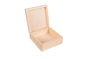 Деревянный ящик 15х15х5,5 см. 1 шт. цена и информация | Ящики для вещей | pigu.lt