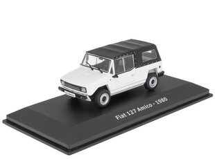 Fiat 127 Amico – 1980 White HACHETTE Classic Cars 1:43 ADD126 kaina ir informacija | Kolekciniai modeliukai | pigu.lt