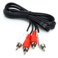 Аудио кабель 2x RCA - 2x RCA, 1 м цена и информация | Кабели и провода | pigu.lt