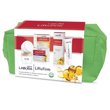 Rinkinys Aroma Labora Lift & Firm Anti-Aging: dieninis kremas 50 ml + naktinis kremas 50 ml + veido serumas 30 ml + kosmetinė kaina ir informacija | Veido kremai | pigu.lt