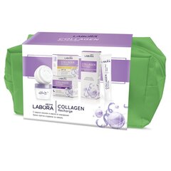 Rinkinys Aroma Labora Collagen Recharge: dienis kremas, 50 ml + naktinis kremas, 50 ml + paakių kremas, 15 ml + kosmetinė kaina ir informacija | Veido kremai | pigu.lt