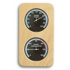 Pirties termometras-higrometras su mediniu rėmu TFA 40-1004 kaina ir informacija | Saunos, pirties aksesuarai | pigu.lt