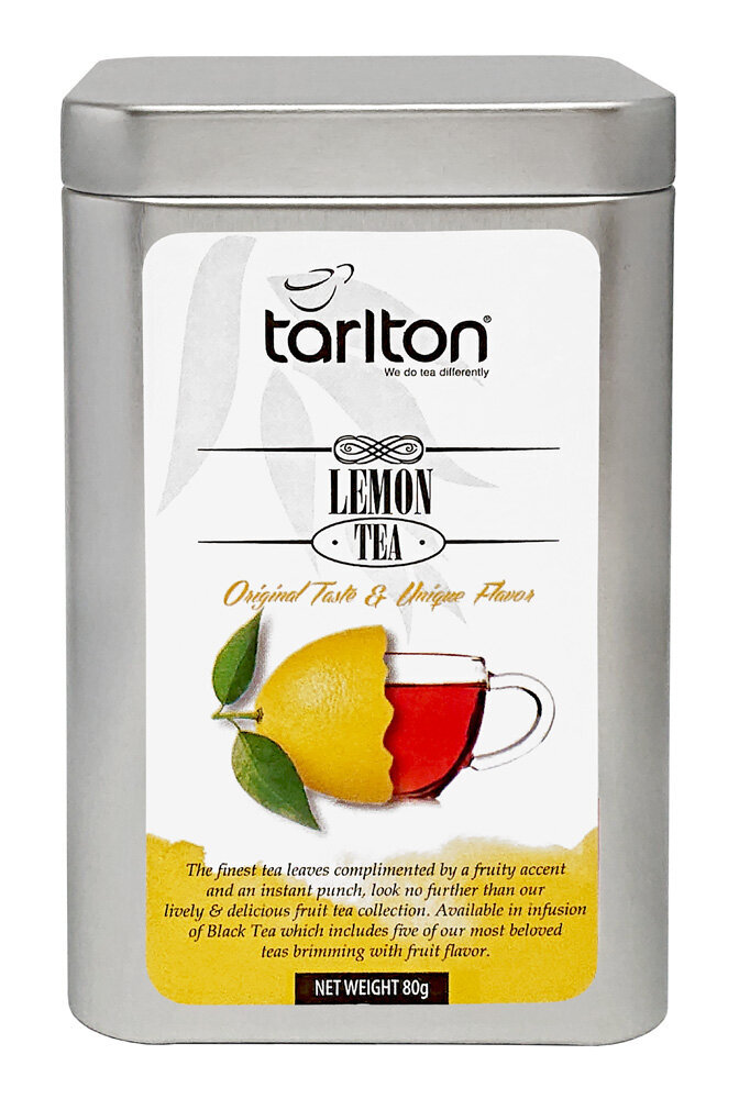 Tarlton Lemon Black tea, Ceilono juoda, birių lapų arbata su citrinos gabalėliais, 80g kaina ir informacija | Arbata | pigu.lt