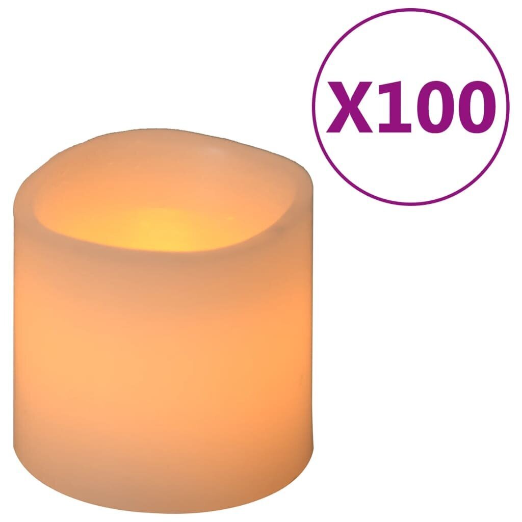 Elektrinės LED žvakės, 100 vnt., šiltos baltos spalvos kaina ir informacija | Žvakės, Žvakidės | pigu.lt