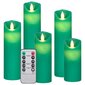 Elektrinės LED žvakės su valdymo pulteliu, 5 vnt kaina ir informacija | Žvakės, Žvakidės | pigu.lt