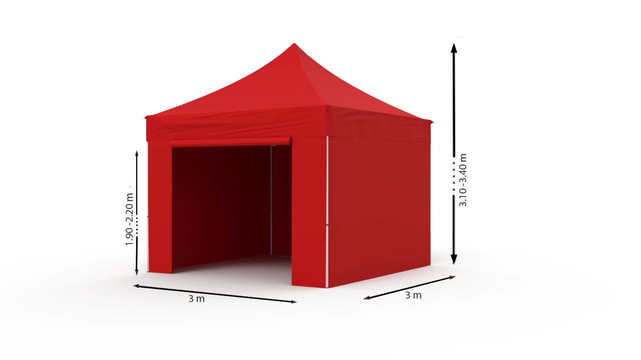 Prekybinė palapinė Zeltpro TITAN Raudona, 3x3 kaina ir informacija | Palapinės | pigu.lt