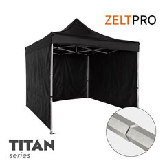 Prekybinė palapinė Zeltpro TITAN Juoda, 3x3 цена и информация | Палатки | pigu.lt