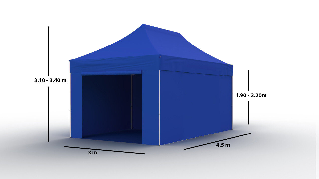 Prekybinė palapinė Zeltpro TITAN Mėlyna, 3x4,5 kaina ir informacija | Palapinės | pigu.lt