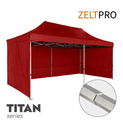 Prekybinė palapinė Zeltpro Titan Raudona, 4x8 kaina ir informacija | Palapinės | pigu.lt