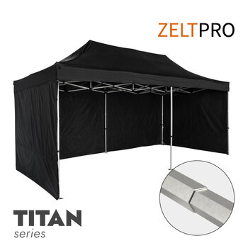 Prekybinė palapinė Zeltpro TITAN, juoda, 4x8 m цена и информация | Палатки | pigu.lt