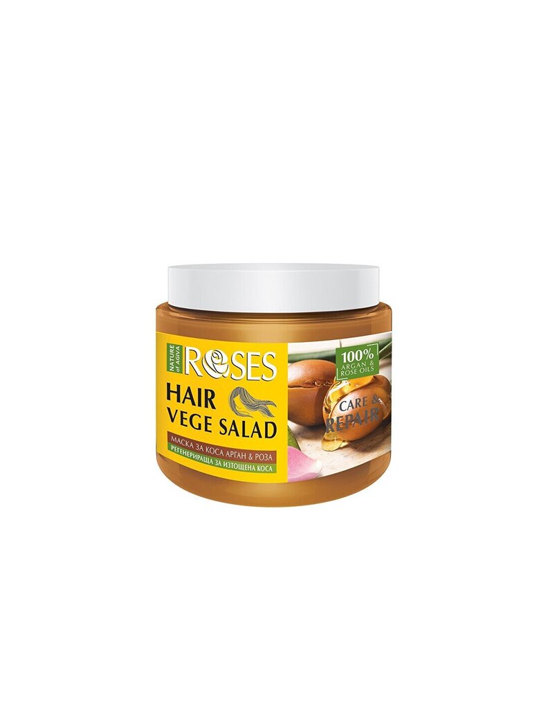 Plaukų kaukė sausiems ir pažeistiems plaukams Roses Vege Salad, 500 ml kaina ir informacija | Priemonės plaukų stiprinimui | pigu.lt