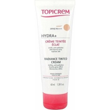 Drėkinamasis tonizuojantis odos kremas SPF 40 Topicrem Light, 40 ml kaina ir informacija | Veido kremai | pigu.lt