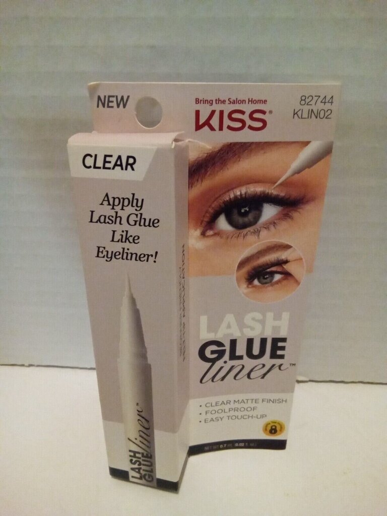 Blakstienų klijai su pieštuku Kiss Lash Glue Liner Clear, 0,7 ml kaina ir informacija | Priklijuojamos blakstienos, blakstienų rietikliai | pigu.lt