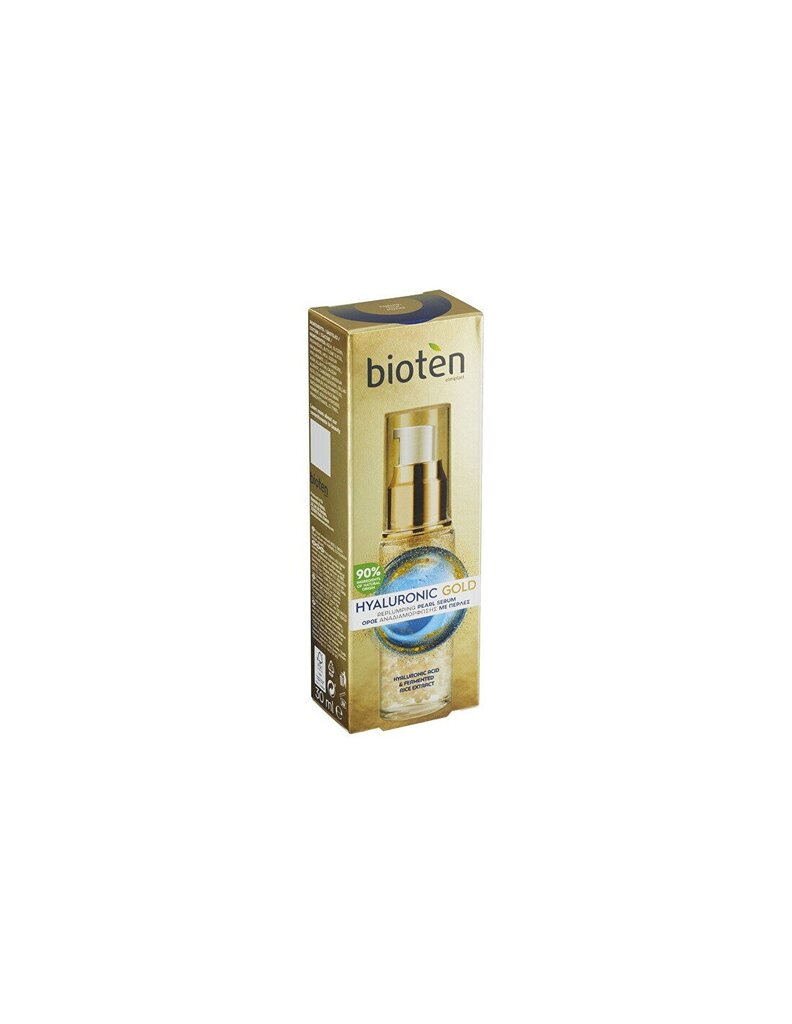 Veido serumas Bioten Elmiplant Hyaluronic Gold Replumping Pearl Serum, 50ml kaina ir informacija | Veido aliejai, serumai | pigu.lt