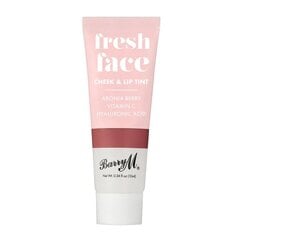 Lūpų ir skruostų dažai Barry M Fresh Face Cheek & Lip Tint, Deep Rose FFCLT2, 10 ml цена и информация | Помады, бальзамы, блеск для губ | pigu.lt