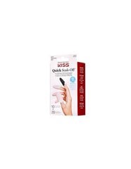 Rinkinys gelio nagų lakui nuimti Kiss Quick Soak - Off, 1 vnt. цена и информация | Книпсер для ногтей NGHIA EXPORT NC-03  | pigu.lt