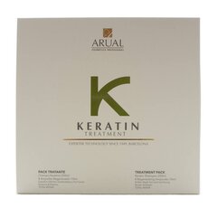 Plaukų priežiūros rinkinys silpniems, trapiems plaukams Arual Keratin Treatment: šampūnas 250 ml + 8 ampulės 10 ml цена и информация | Шампуни | pigu.lt