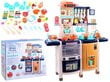 Didelė vaikiška virtuvėlė su šaldytuvu ir orkaite, mėlyna 100x80x30 kaina ir informacija | Žaislai mergaitėms | pigu.lt
