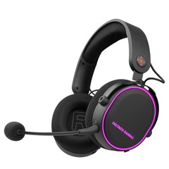 Беспроводная игровая гарнитура DELTACO GAMING DH420, RGB, USB-C, черный/RGB цена и информация | Теплая повязка на уши, черная | pigu.lt